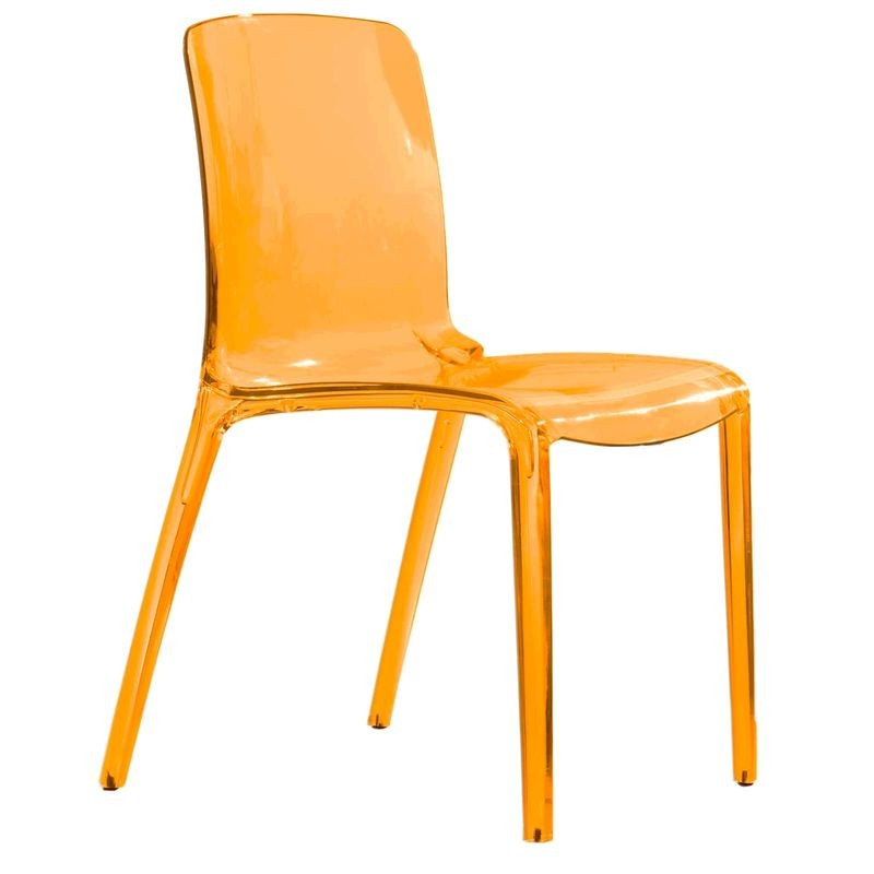LeisureMod Murray Modern Dining Chair Orange