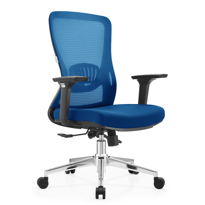 LeisureMod Office Adorit Series Office Task Chair in Blue