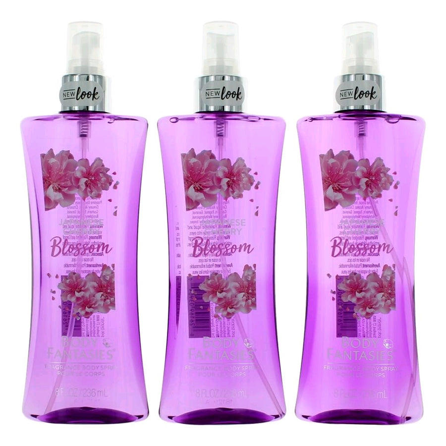 Japanese Cherry Blossom by Body Fantasies, 3 Pack 8 oz. Fragrance Body Spray for Women