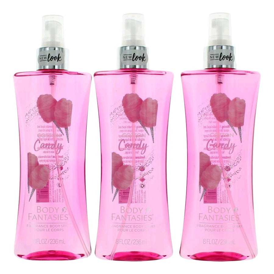 Cotton Candy by Body Fantasies, 3 Pack 8 oz. Fragrance Body Spray for Women