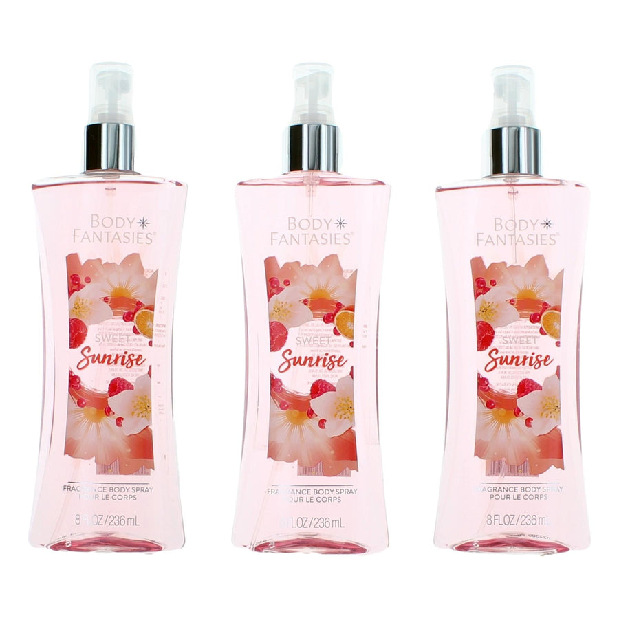 Sweet Sunrise Fantasy by Body Fantasies, 3 Pack 8 oz. Fragrance Body Spray for Women