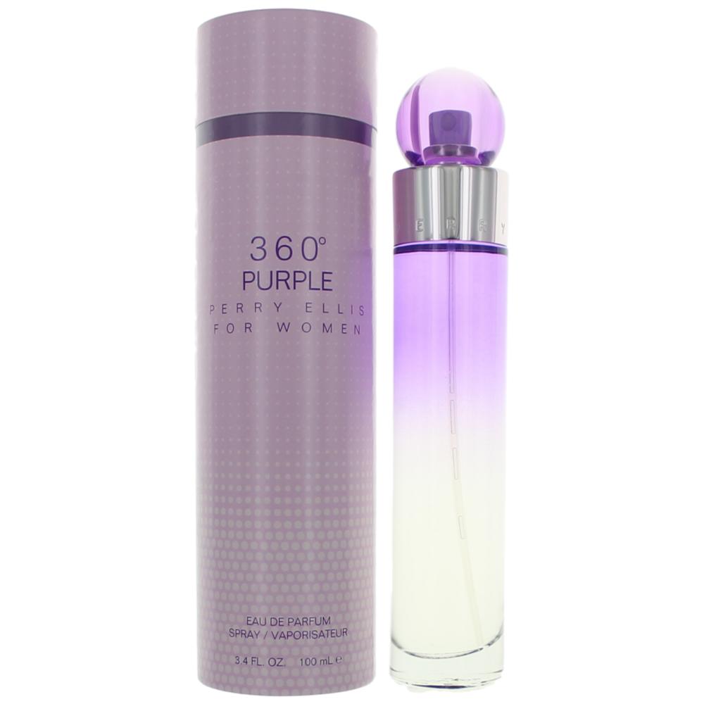 Perry Ellis 360 Purple by Perry Ellis, 3.4 oz Eau De Parfum Spray for Women