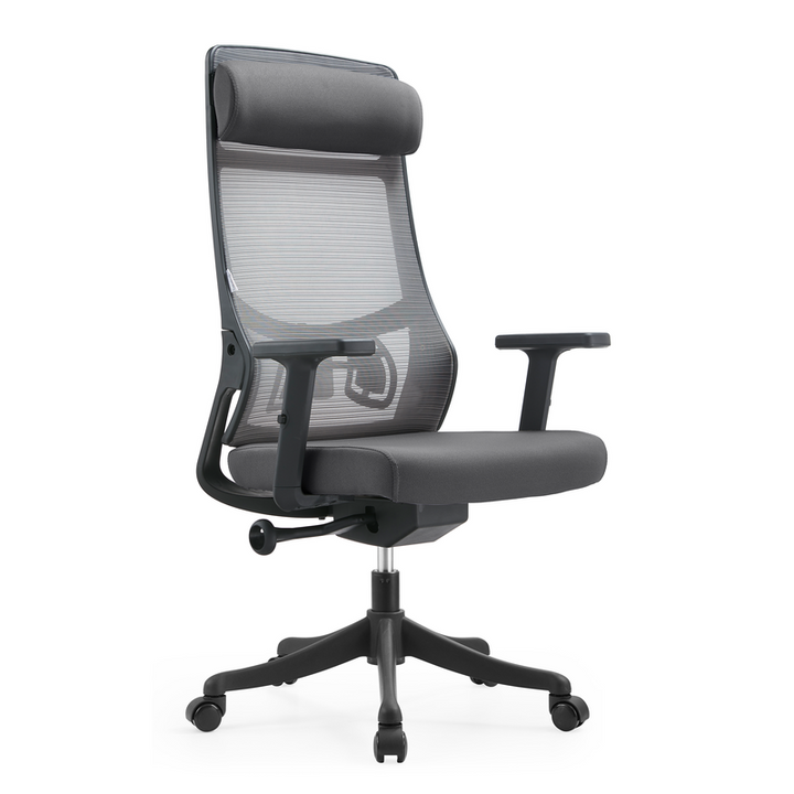 LeisureMod Office Dale Series Office Task Chair in Grey