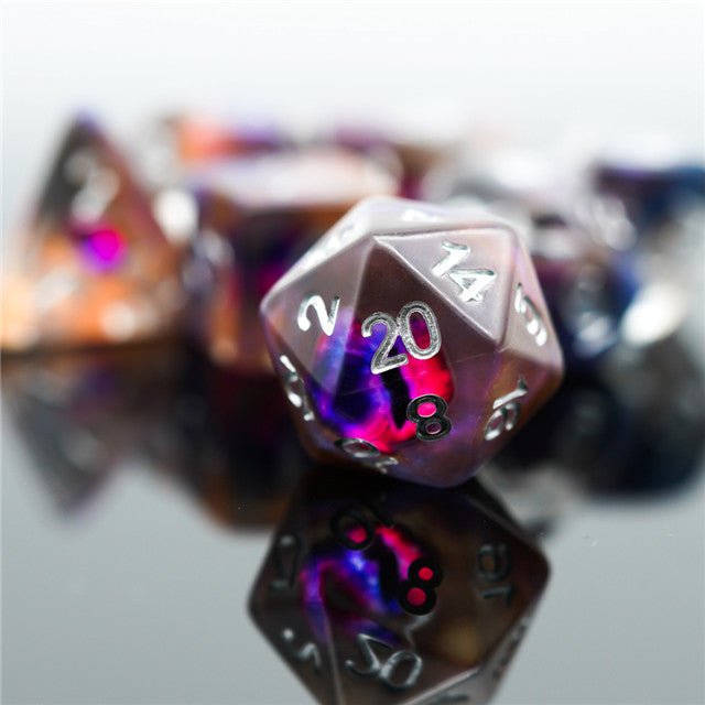 Demon Eye Dragon Eye Dice 7-Dice Set Resin Dungeons and Dragons Dice