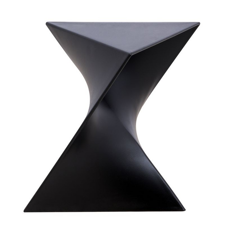 LeisureMod Randolph Modern Side Table Set of 2 Black Front