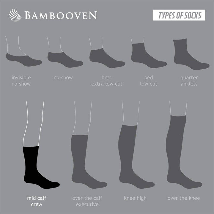 Men’s Bamboo Lightweight Dress and Trouser Socks – 8-Pack Odor-Free, Breathable, Premium Comfort - 543 Types of Socks.
