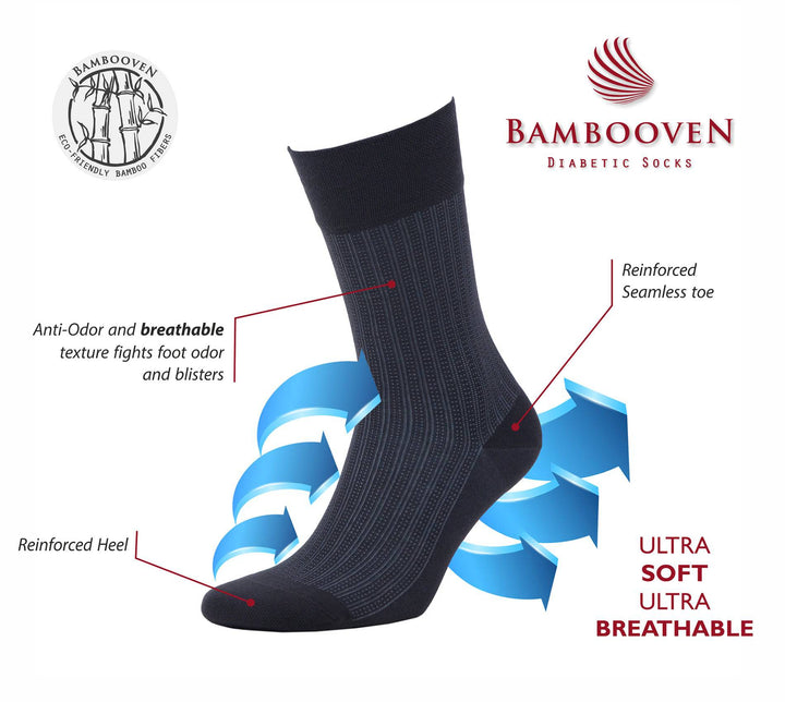 Men’s Bamboo Lightweight Dress and Trouser Socks – 8-Pack Odor-Free, Breathable, Premium Comfort - 543 Description.