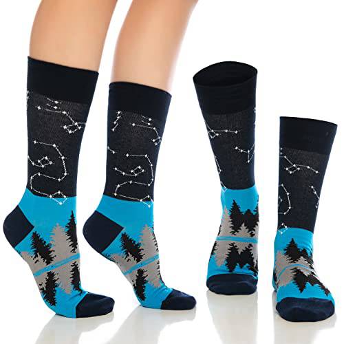 Fun Crew Socks for Men and Women – Colorful Cotton Novelty 6-Pack