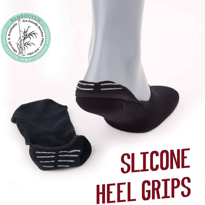 Women’s Bamboo No-Show Socks 6-Pack Invisible, Breathable, Moisture-Wicking Socks - 612