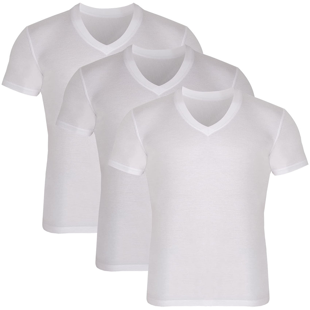 Men's Bamboo V-Neck Undershirt (3 Pack)