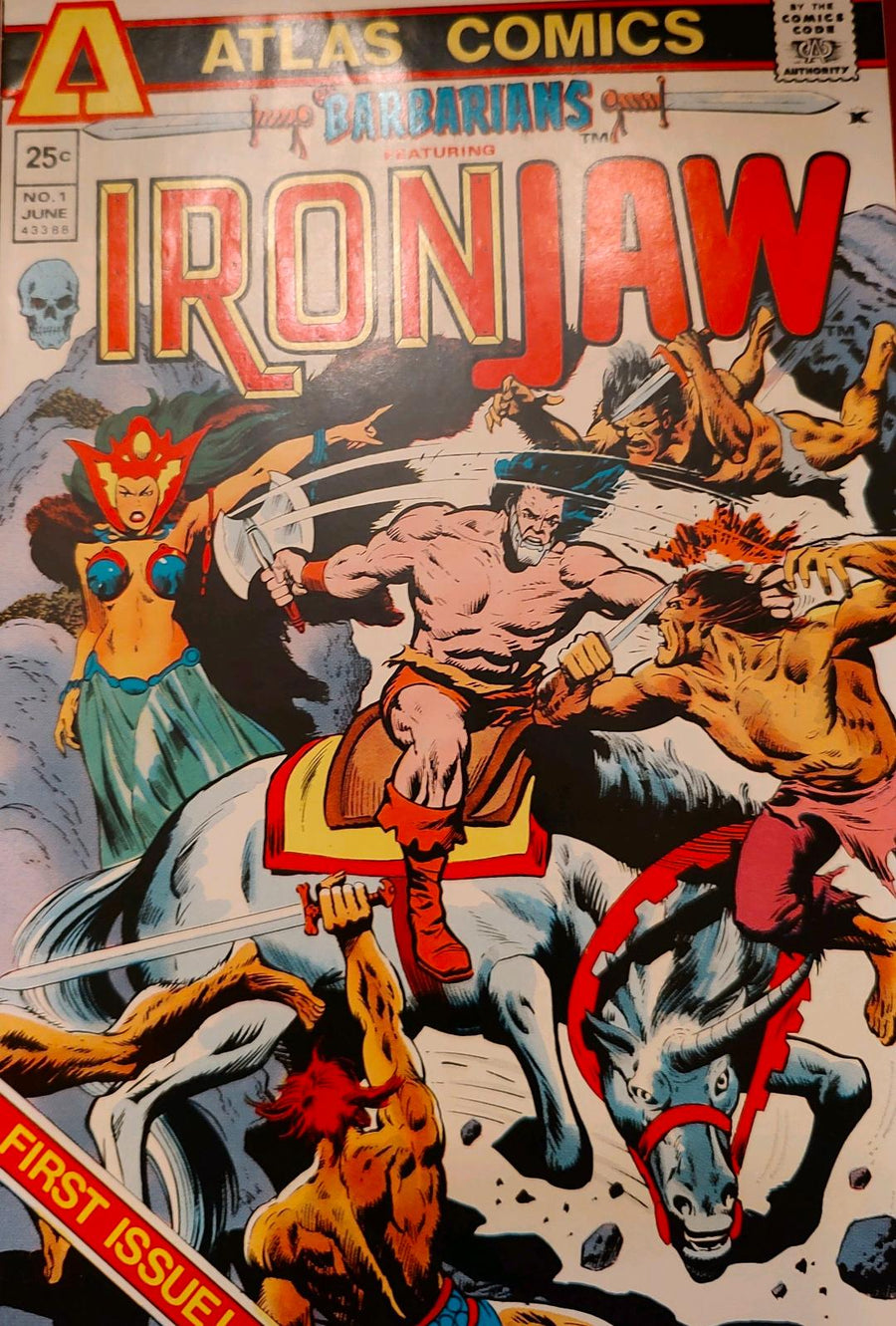 Barbarians #1 Comic Book Cover Photo 1975 featuring IronJaw