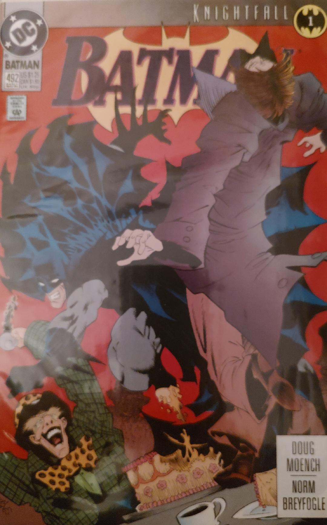 Batman #492 Knightfall #1 Comic Book Cover