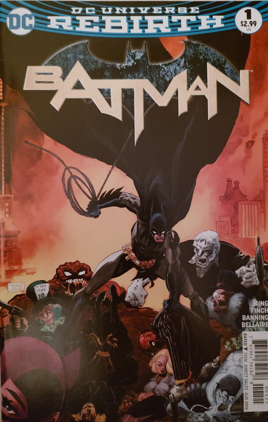 Batman #1 Rebirth DC Universe 00121 Comic Book Cover