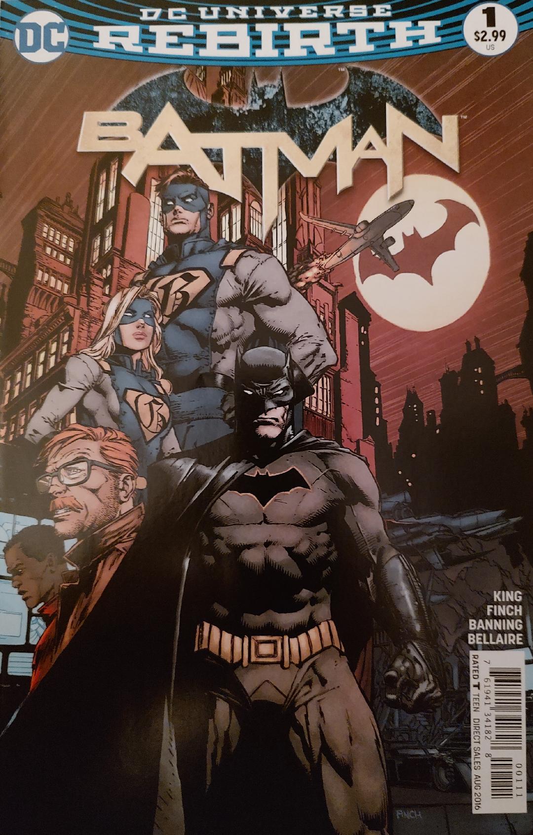 Batman #1 Rebirth DC Universe 00111 Comic Book Cover