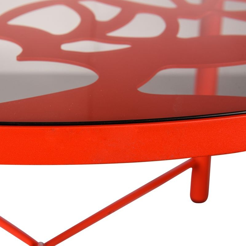 LeisureMod Devon Tree Design Glass Top Aluminum Base Indoor Outdoor Dining Table Red Zoomed.