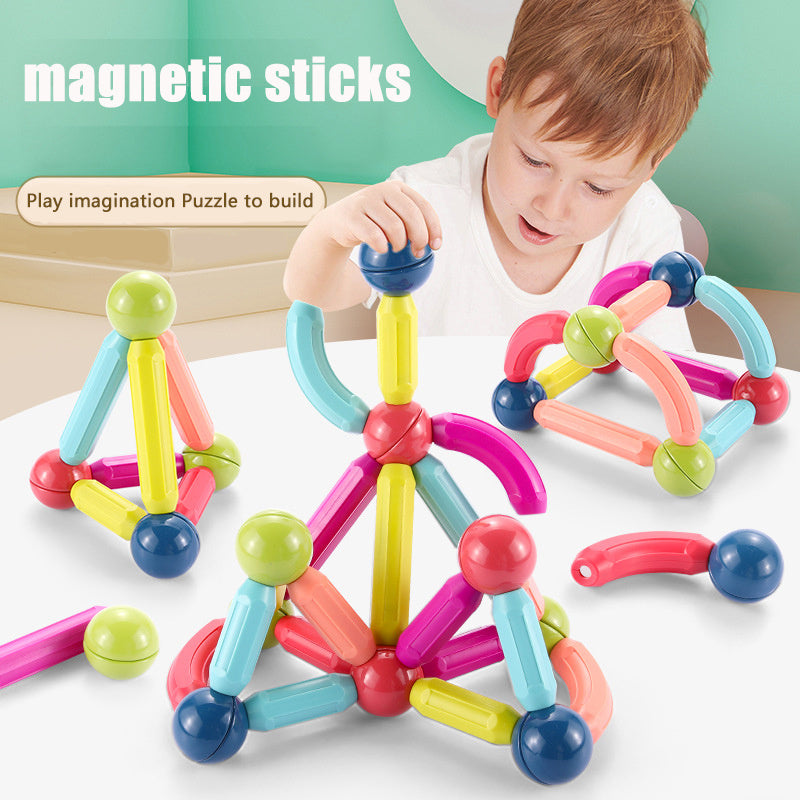 Magnetic Construction Set Creative Magnetic Rod Building Blocks for Kids