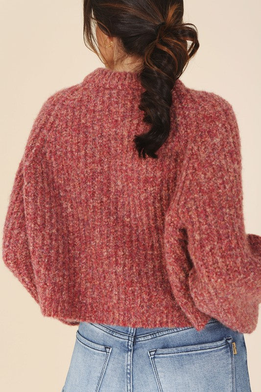 Mélange Multicolor Sweater Top