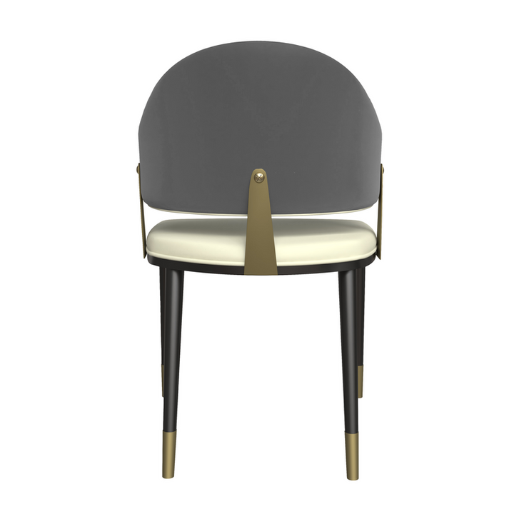 LeisureMod Aria Series Modern Dining Chair in Grey Set of 2