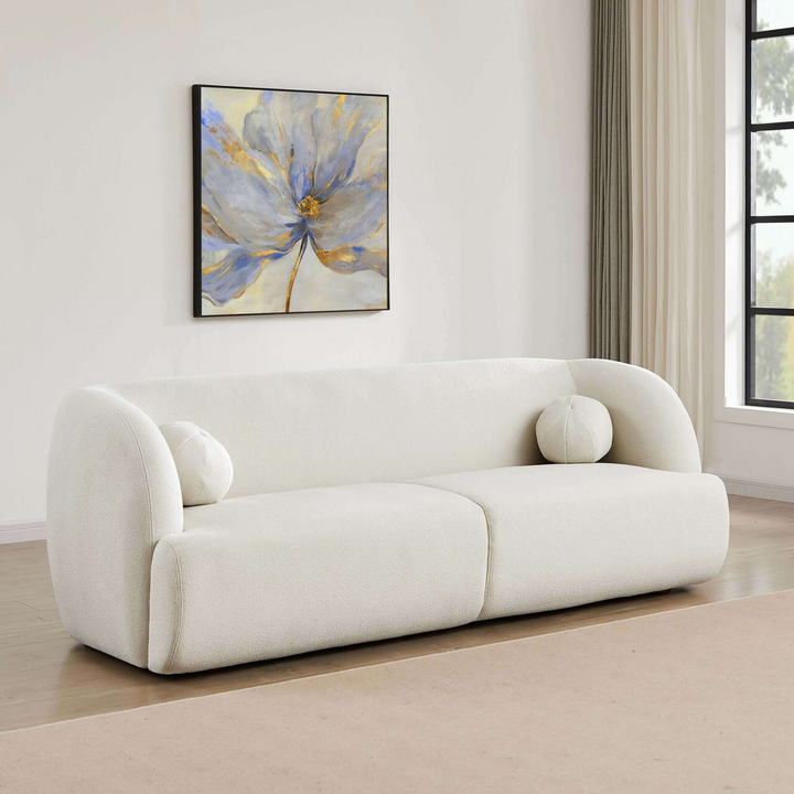 Anna French Boucle Sofa Image.