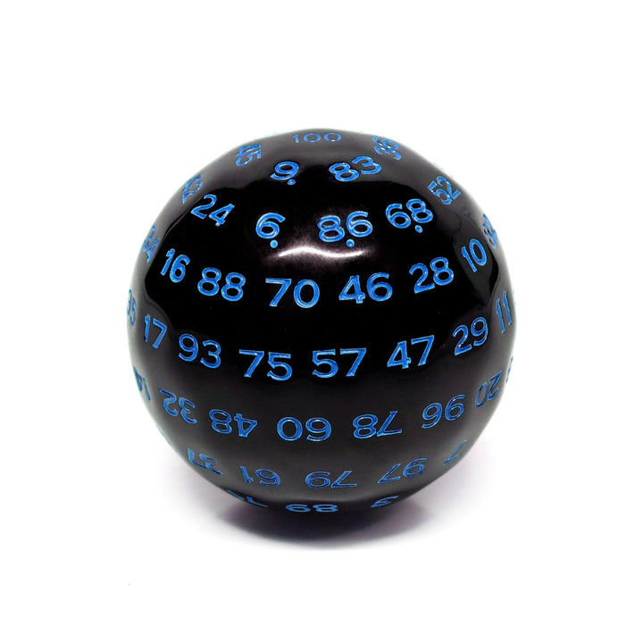D100-Black Opaque w/Blue Numbers