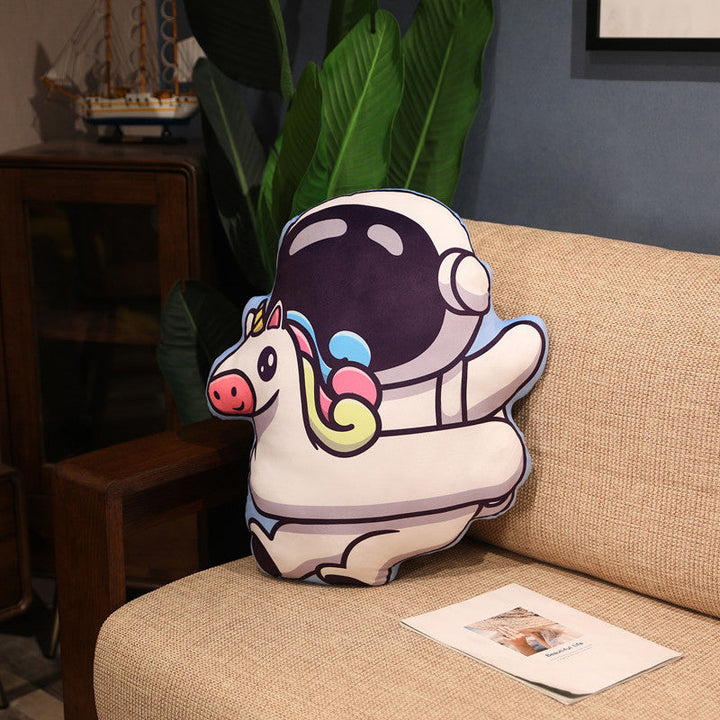 Plush Astronaut Rocket Pillow – Soft Space-Themed Stuffed Toys for Kids and Gifts