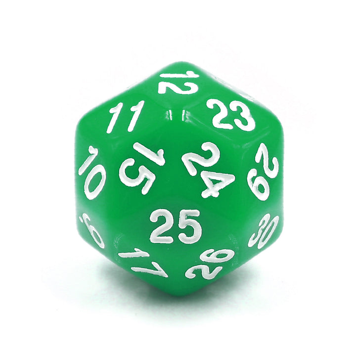 D30 Green Opaque Single Die 30 Sided/s by HDdice / HengDadice