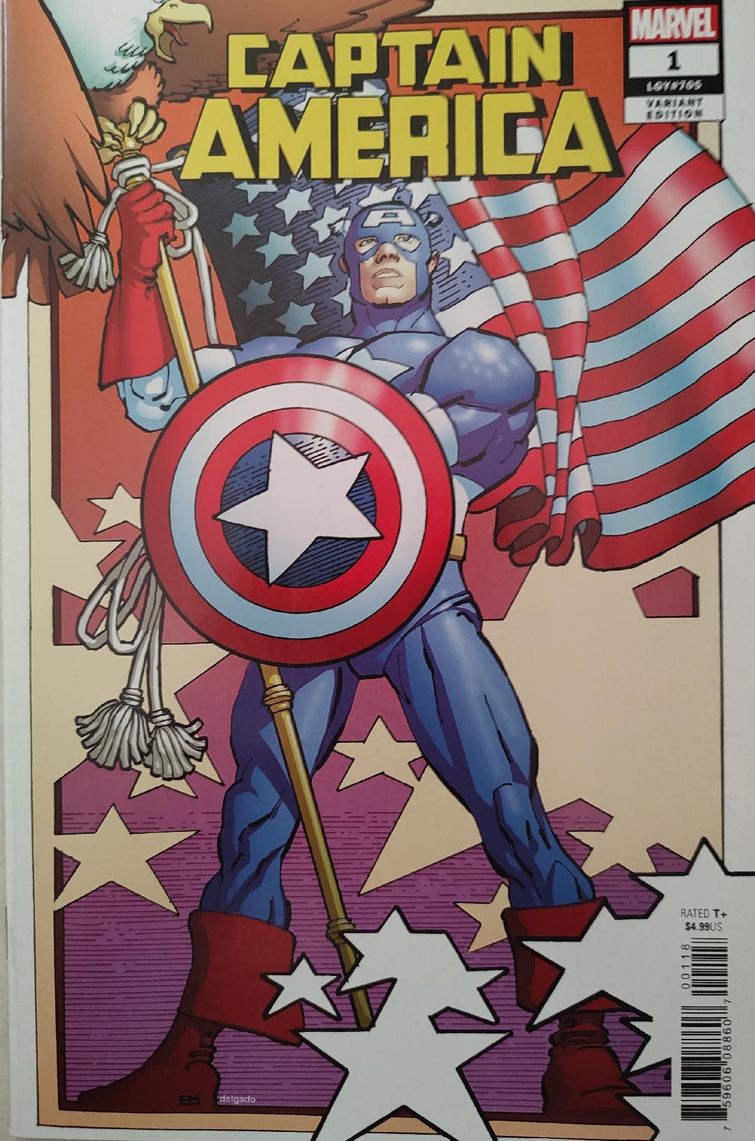 Captain America #1 Comic Book Cover