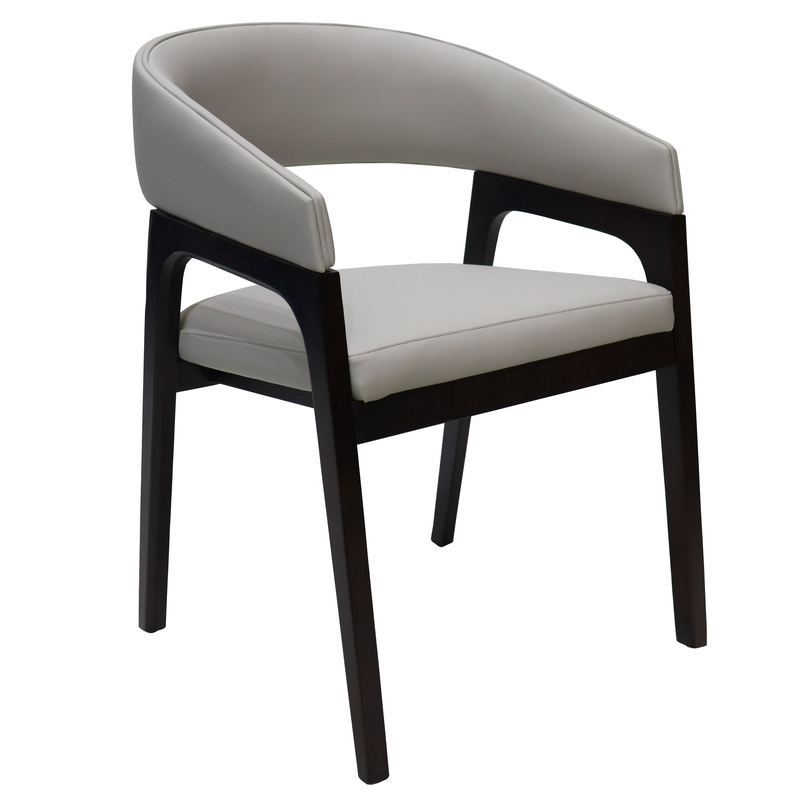 Leisuremod Cali Collection Modern Dining Chair in Light Grey