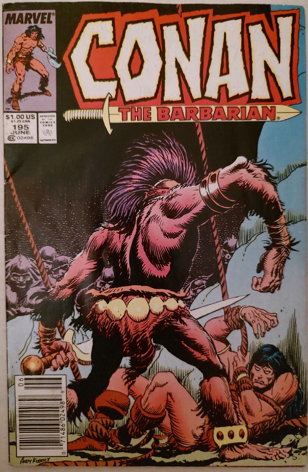 Conan the Barbarian #195 Comic Book Cover