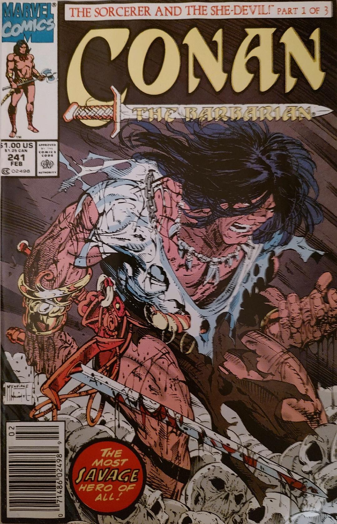 Conan the Barbarian #241 Comic Book Cover