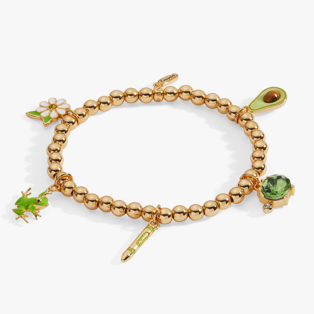 Crayola Forest Green Charm Stretch Bracelet