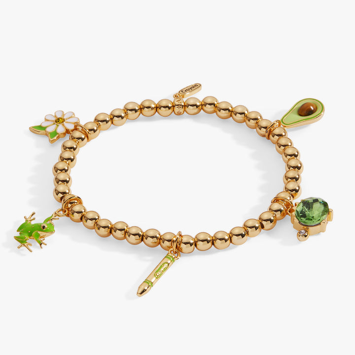 Crayola Forest Green Charm Stretch Bracelet