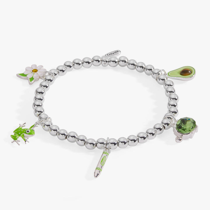 Crayola Forest Green Charm Stretch Bracelet