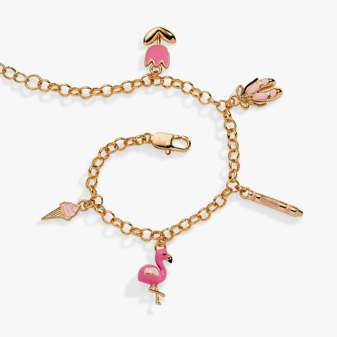 Crayola Tickle Me Pink Charm Bracelet