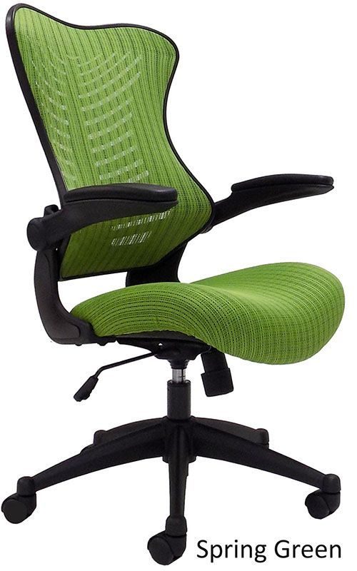 CurvForm Ergonomic Mesh Chair w/Flip Up Arms Green