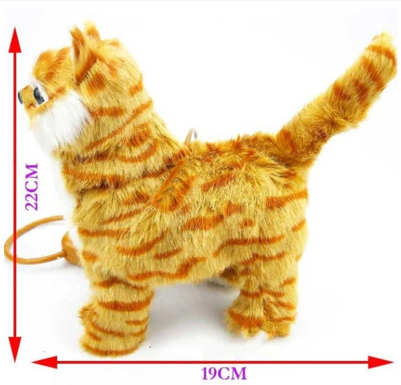 Electronic Plush Cat Toy Interactive Remote-Control Pet Dimensions.