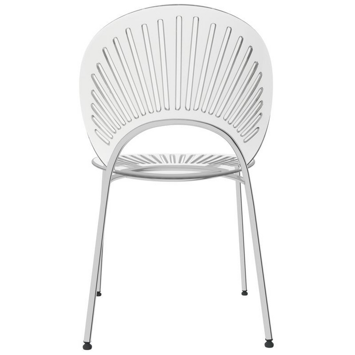 LeisureMod Opulent Series Modern Clear Dining Chair Back View.