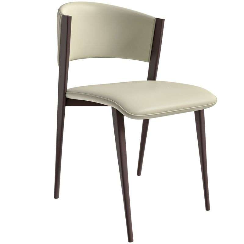 LeisureMod Aspen Collection Modern Dining Chair in Light Grey