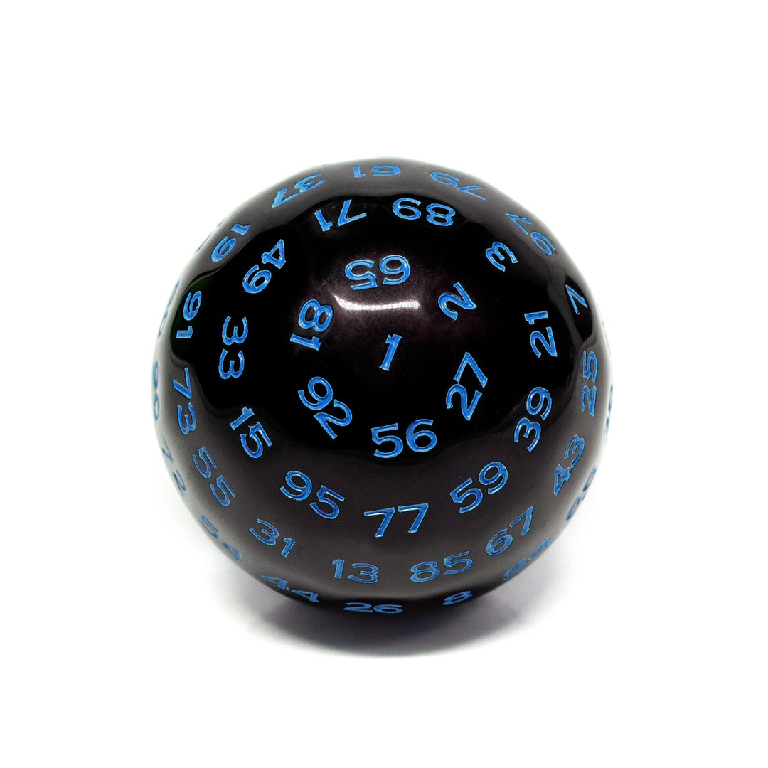 D100-Black Opaque w/Blue Numbers