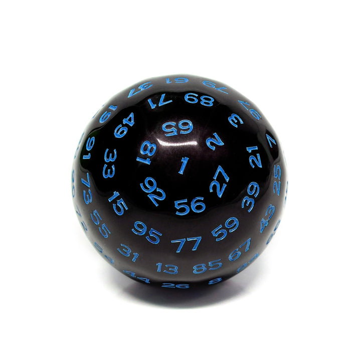 D100-Black Opaque w/Blue Numbers