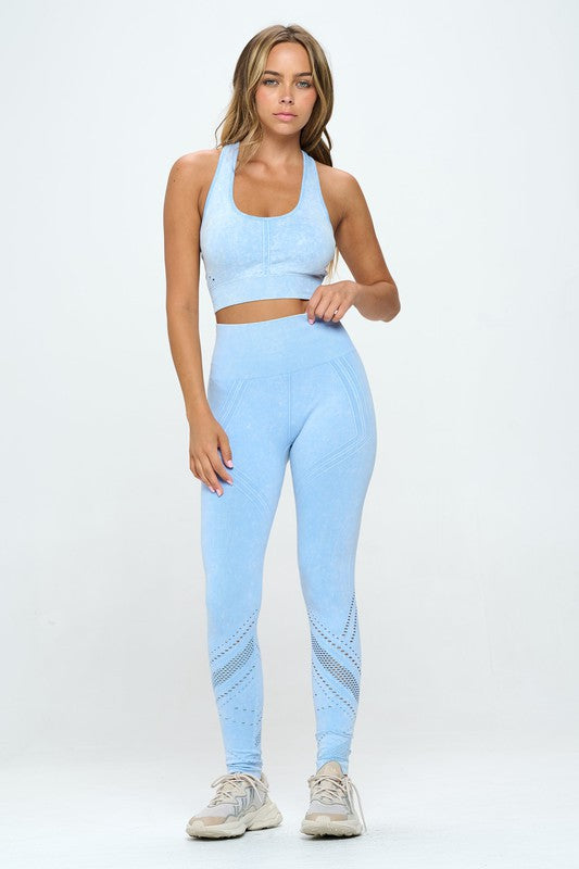 Seamless Two-Piece Yoga Mineral Washed Active Set