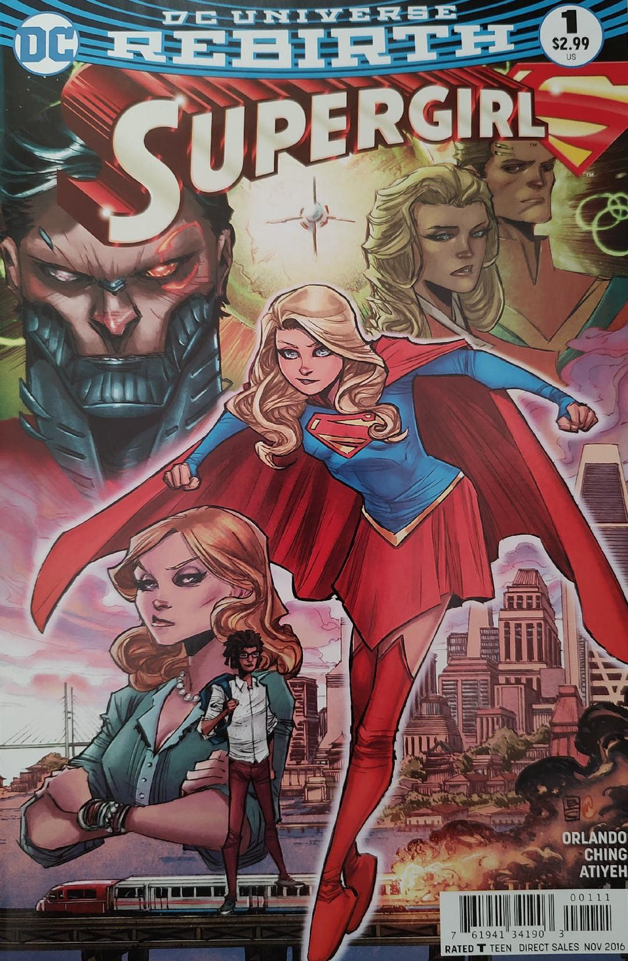 Supergirl #1 Volume 7 2016 DC Universe Rebirth Comic Book Cover