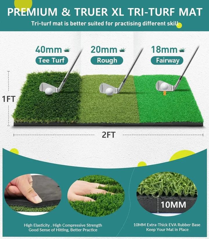 DCUTIE 10x7 Golf Practice Net – Golf Hitting Net for Backyard and Garage