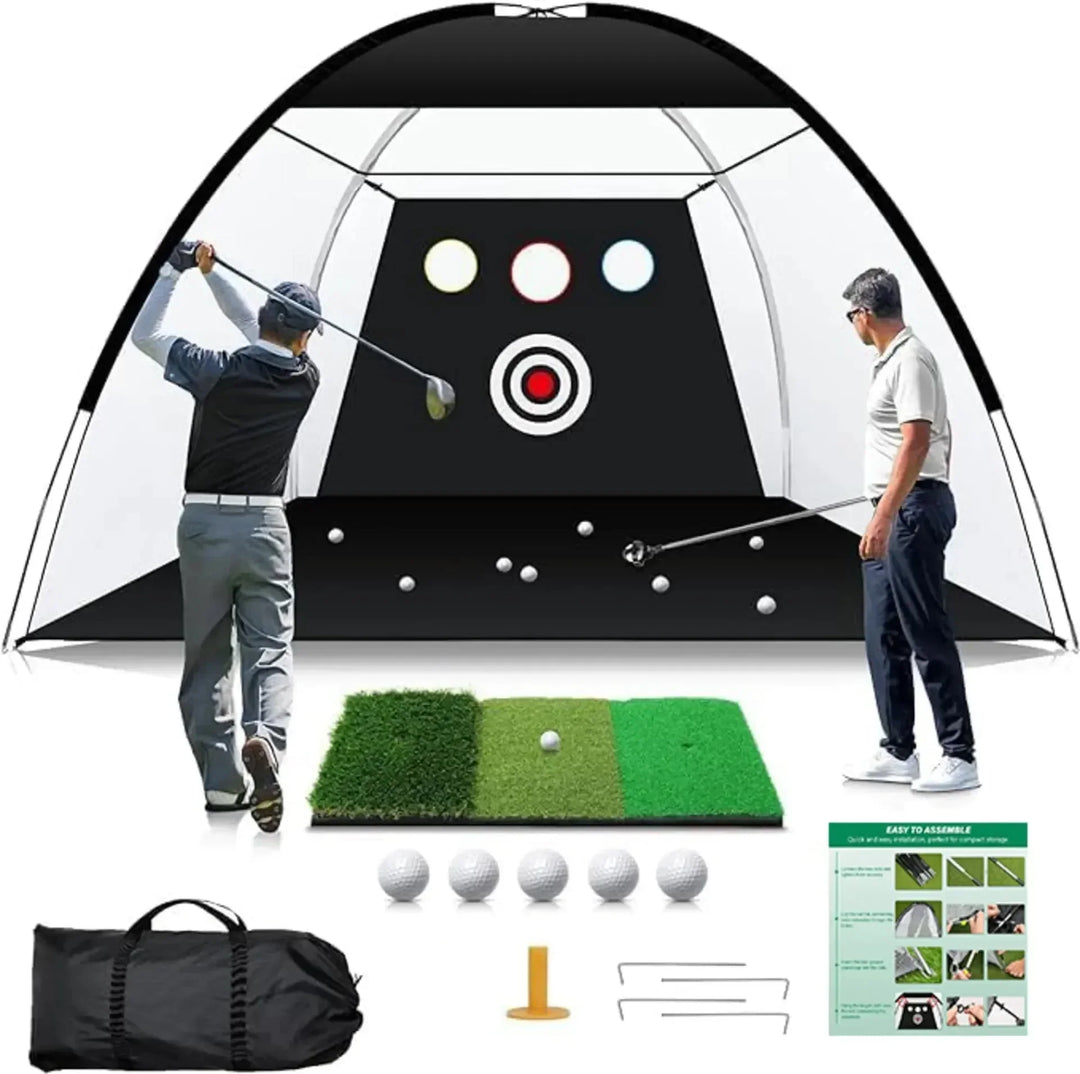 DCUTIE 10x7 Golf Practice Net – Golf Hitting Net for Backyard and Garage
