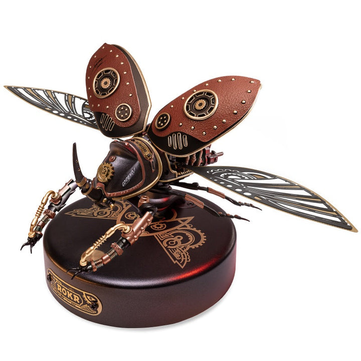 Metal 3D Puzzle of a Rhinoceros Beetle Mechanical Model DIY Kit