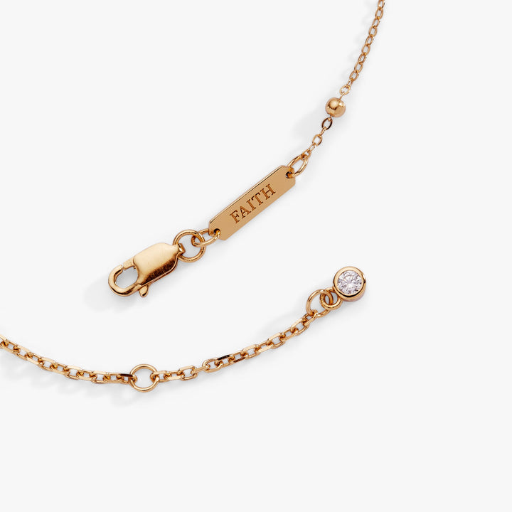 Cross Delicate Pave Crystal Beaded Strand Bracelet