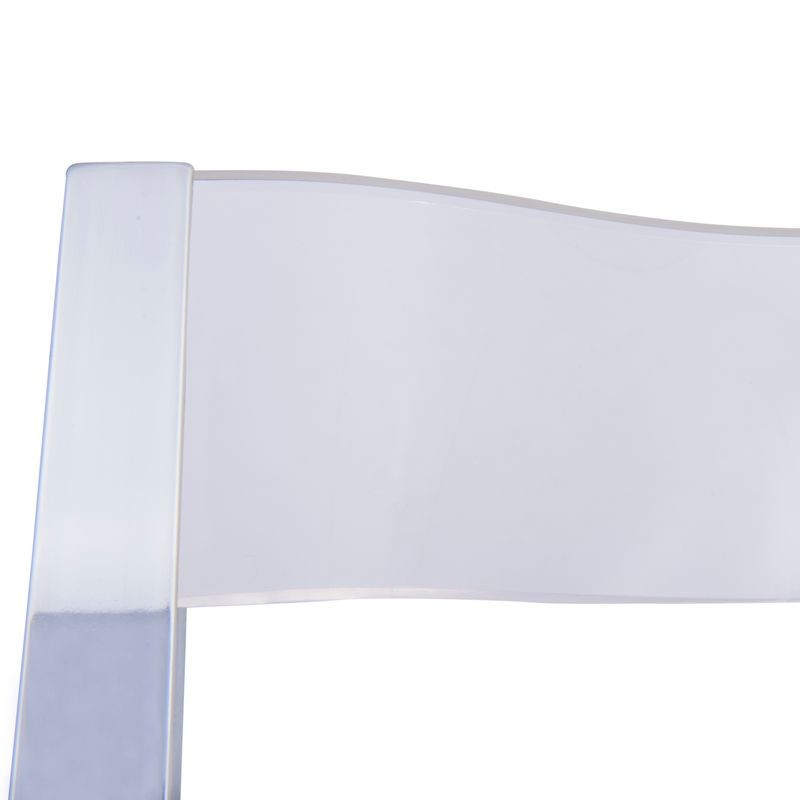 LeisureMod Menno Modern Acrylic Folding Chair Closeup.