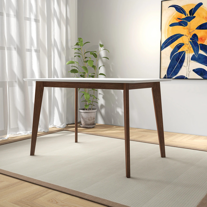 Carlos White Small Dining Table Photo.