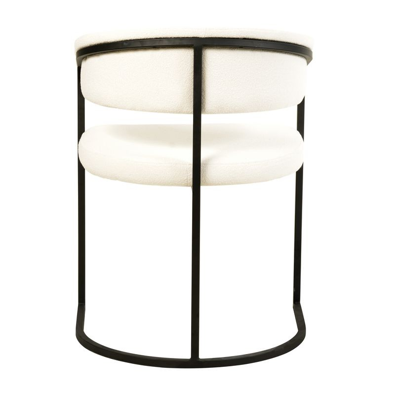 LeisureMod Aero Collection Modern Dining Chair in White Back Photo