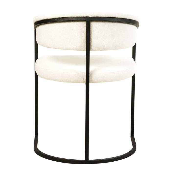 LeisureMod Aero Collection Modern Dining Chair in White Back Photo